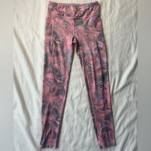 Athleta Girl High Rise Stash Your Treasures Tight - Pink Swirl Print - XXL (16)